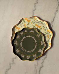 Palmas Dessert Plate Set of 12 - Sage