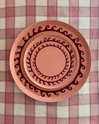 Breaker Hors d'Oeuvres Plate Set of 12 - Coral