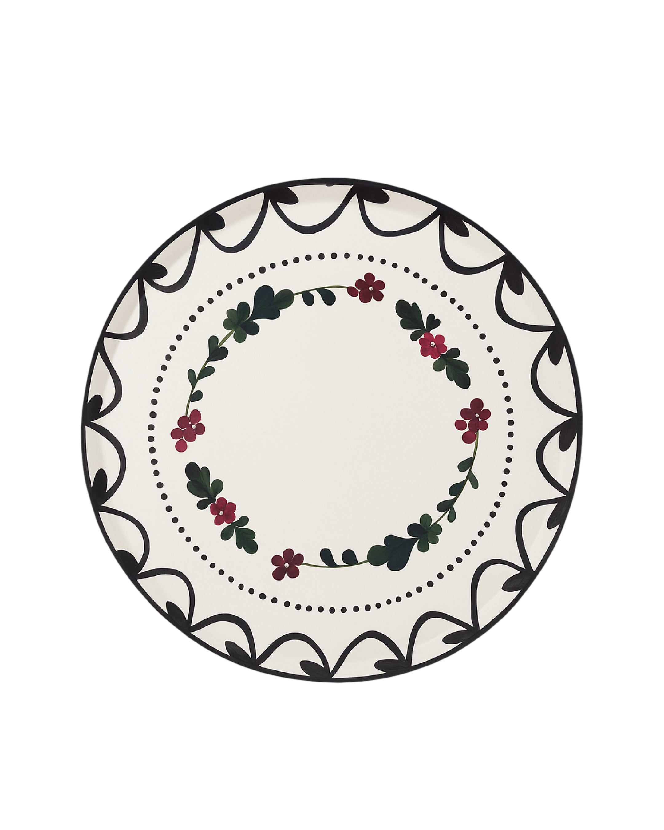 Festive Fête Dinner Plate Set of 12 - Mistletoe