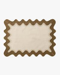 The Figata Placemat Set of 4 - Ecru / Olive
