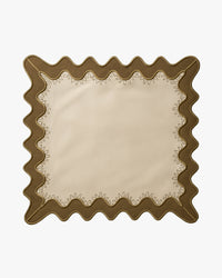 The Figata Napkin Set of 4 - Ecru / Olive