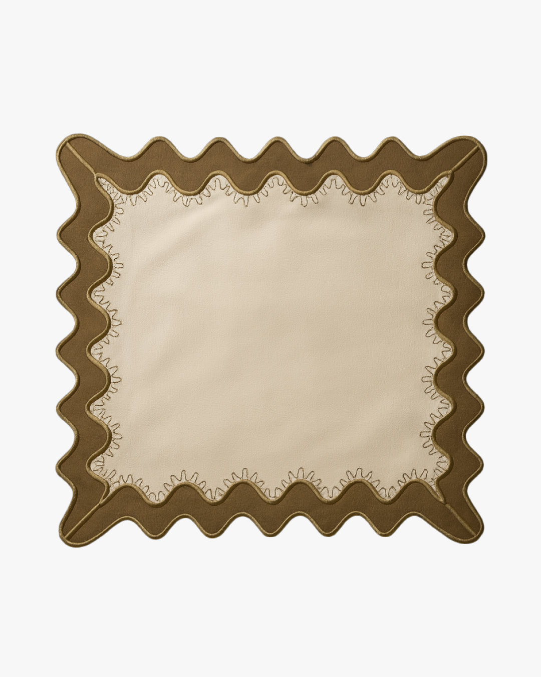 The Figata Napkin Set of 4 - Ecru / Olive