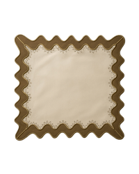 The Figata Napkin Set of 4 - Ecru / Olive