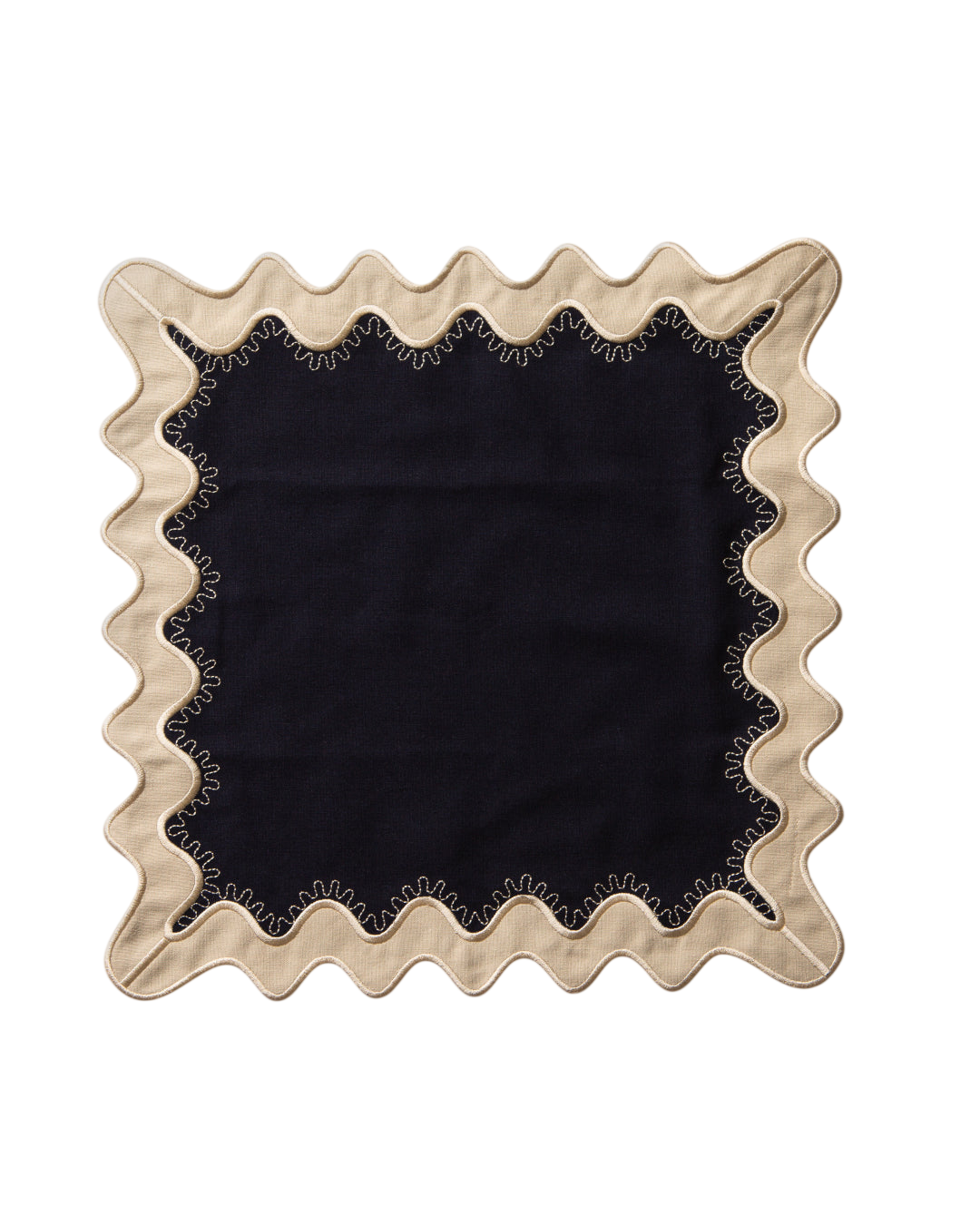 The Figata Napkin Set of 4 - Navy / Cream