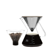 Pour Over Coffee Maker with Filter - 500ml/17oz