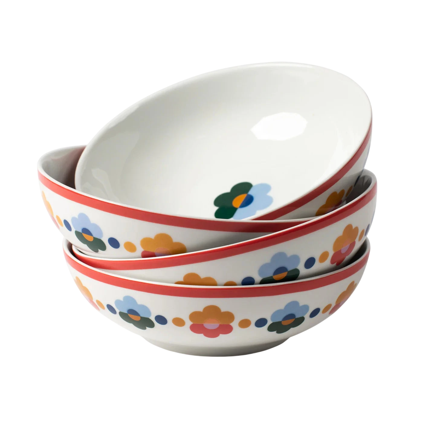 Floral Porcelain Bowls (Set of 4)