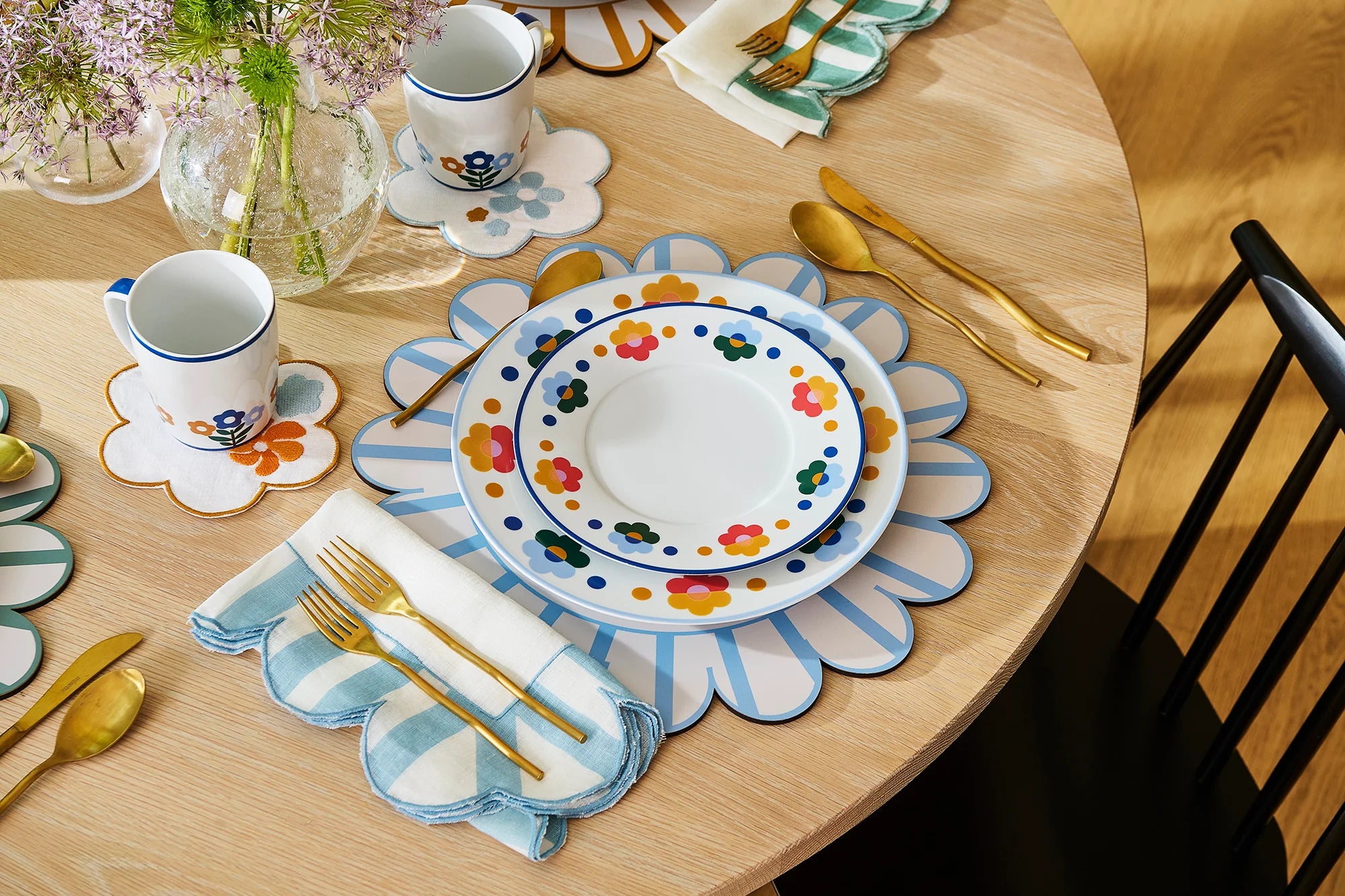 Floral Porcelain Salad Plate (Set of 4)