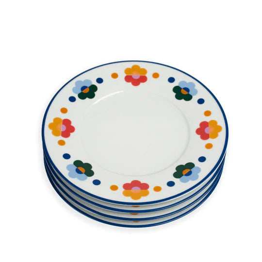 Floral Porcelain Salad Plate (Set of 4)