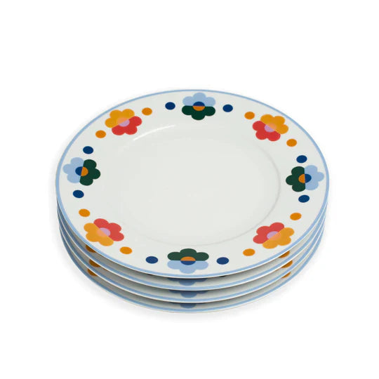 Floral Porcelain Dinner Plate (Set of 4)