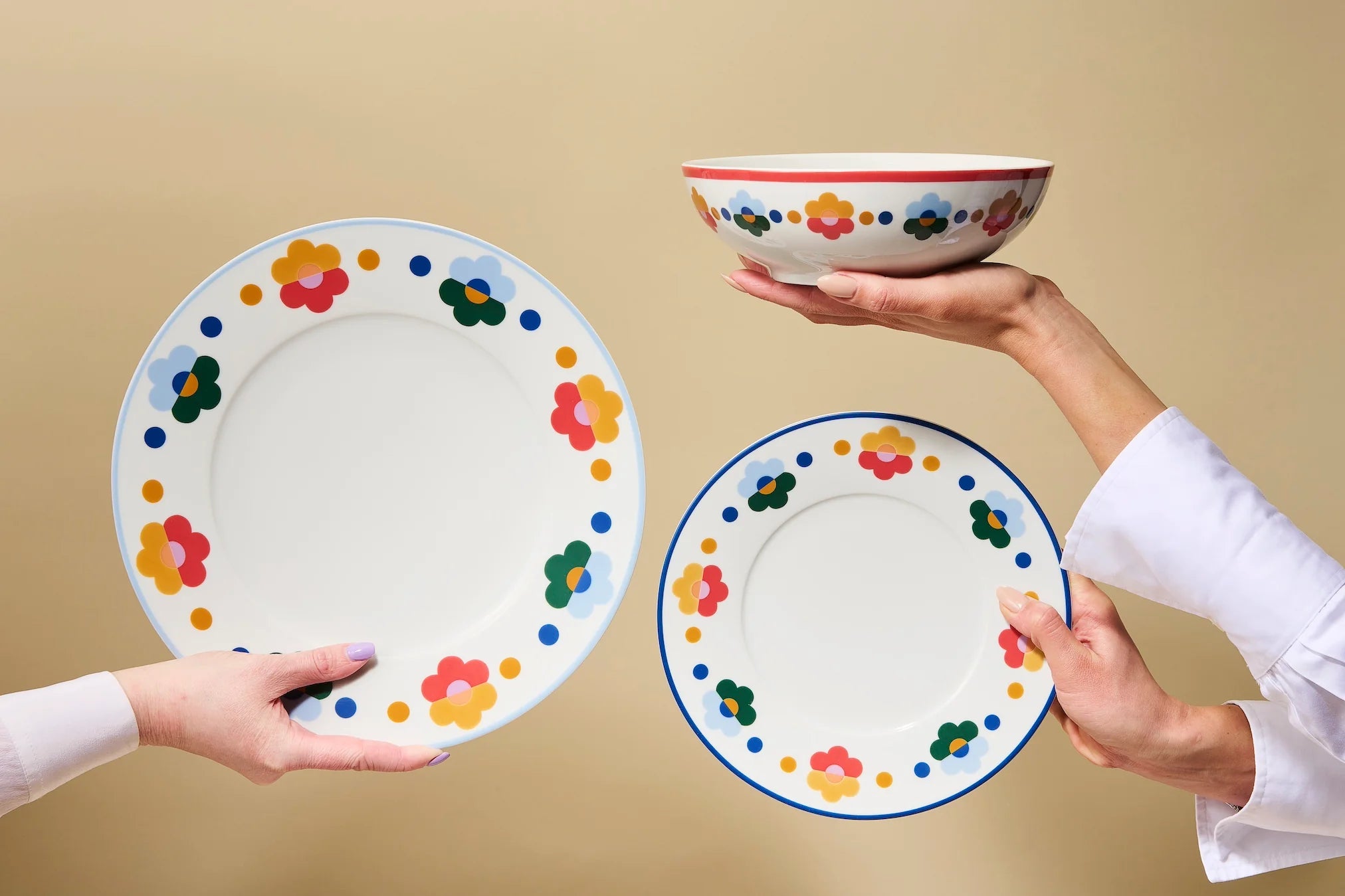 Floral Porcelain Dinner Plate (Set of 4)