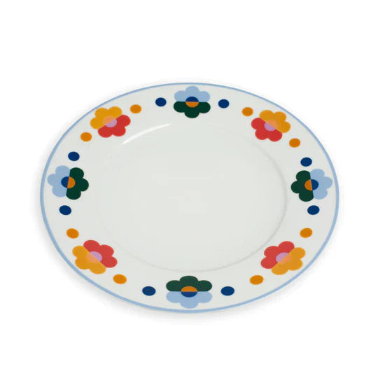 Floral Porcelain Dinner Plate (Set of 4)