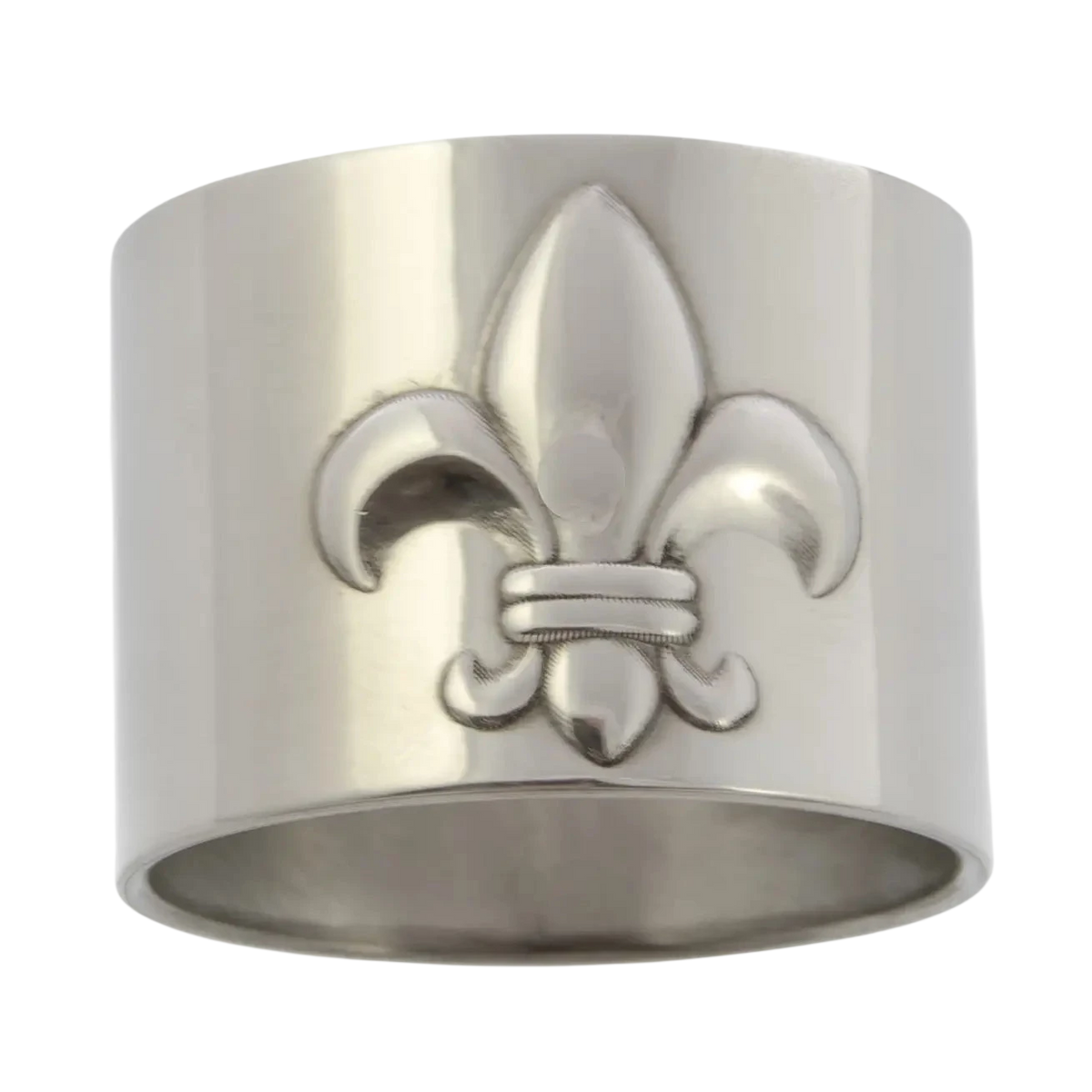 Fleur De Lis English Pewter Napkin Ring
