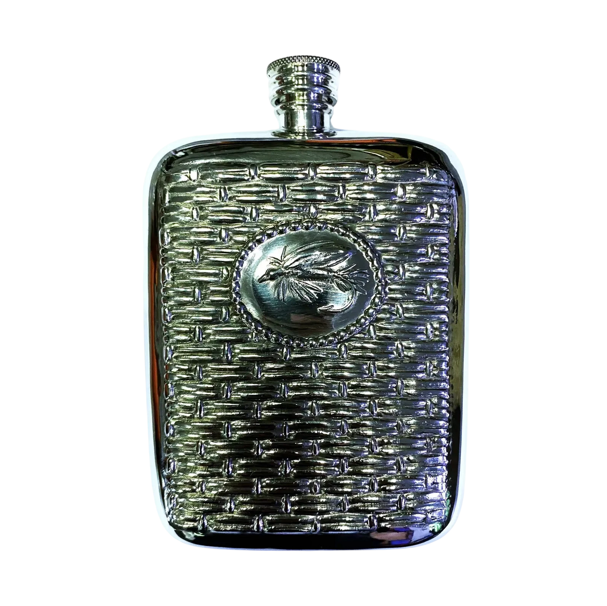 Fly Fishing Hook English Pewter 6oz Flask