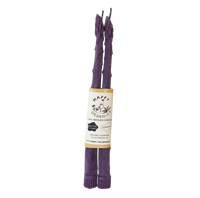 Purple Asparagus Taper Beeswax Candles (Set of 2)