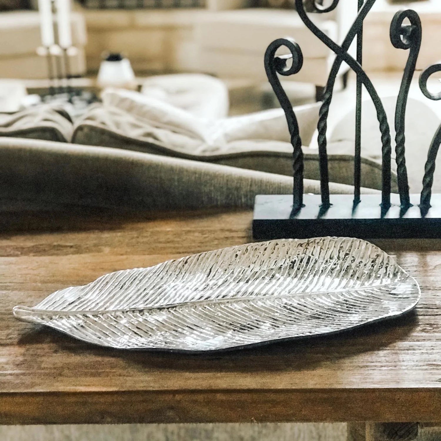 Garden Jungle Leaf Large Platter