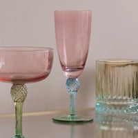 Glass Aquarelle Flute (Set of 4)