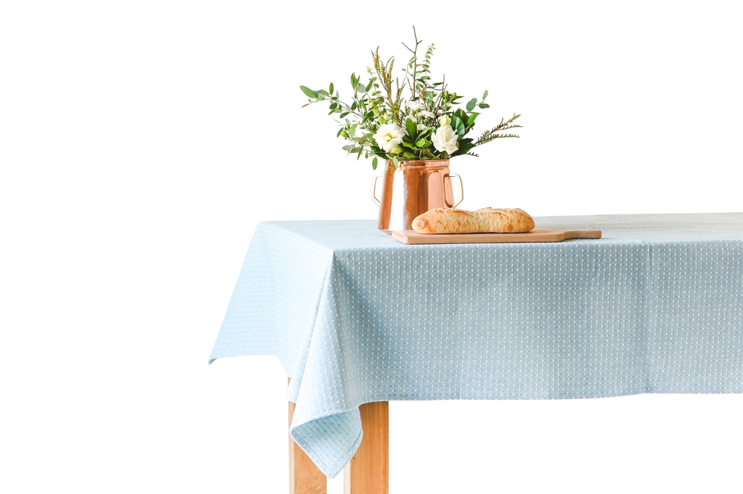 Blue Dotted Tablecloth