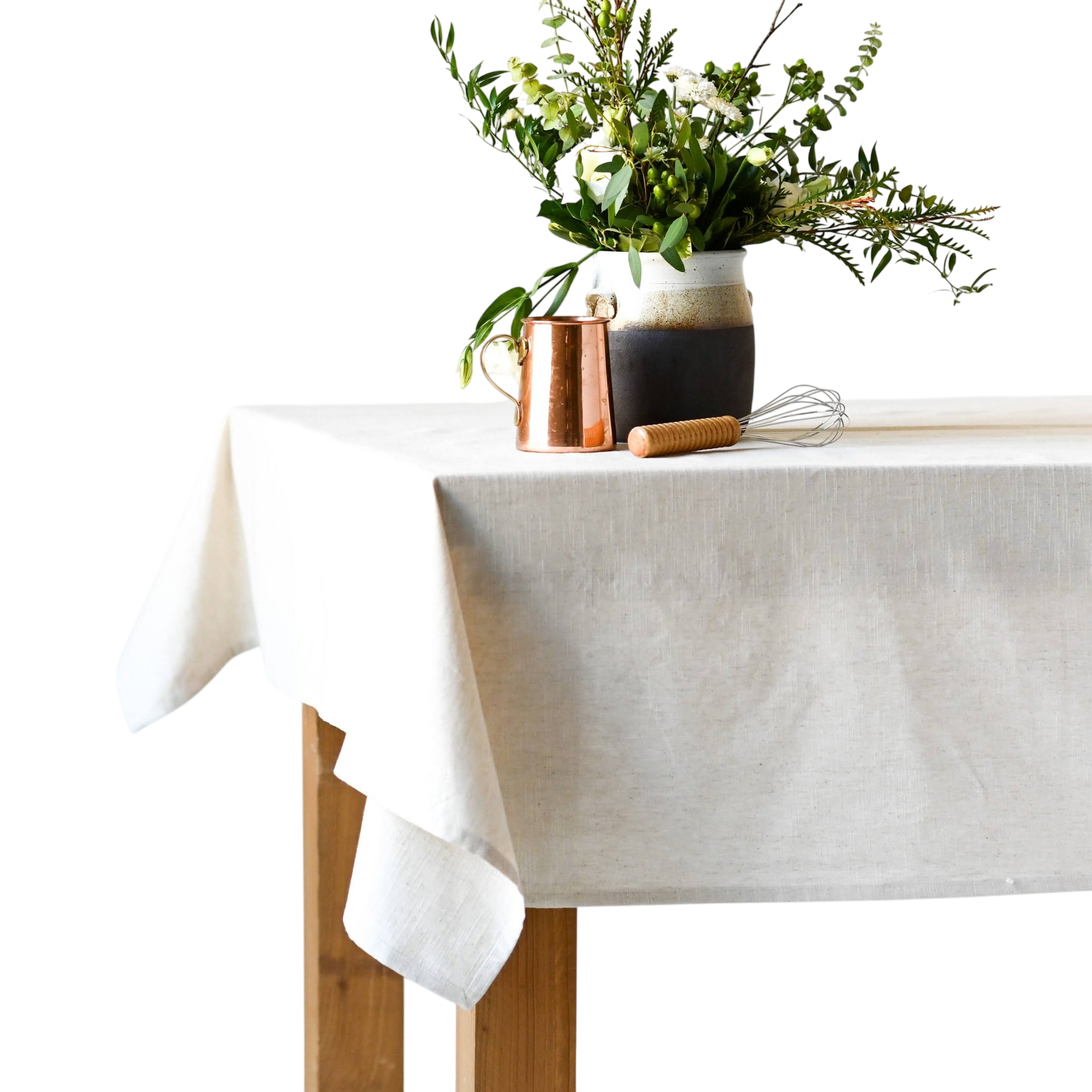 Neutral Linen Tablecloth