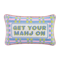 Get Your Mahj On Needlepoint Pillow