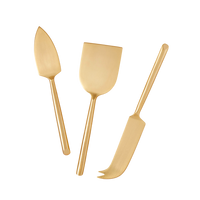 Matte Gold Cheese Servers, Set of 3