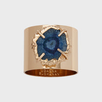 Crystal Quartz Napkin Rings - Indigo (Set of 2)