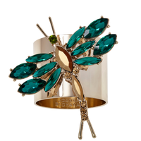 Dragonfly Napkin Rings - Emerald (Set of 2)