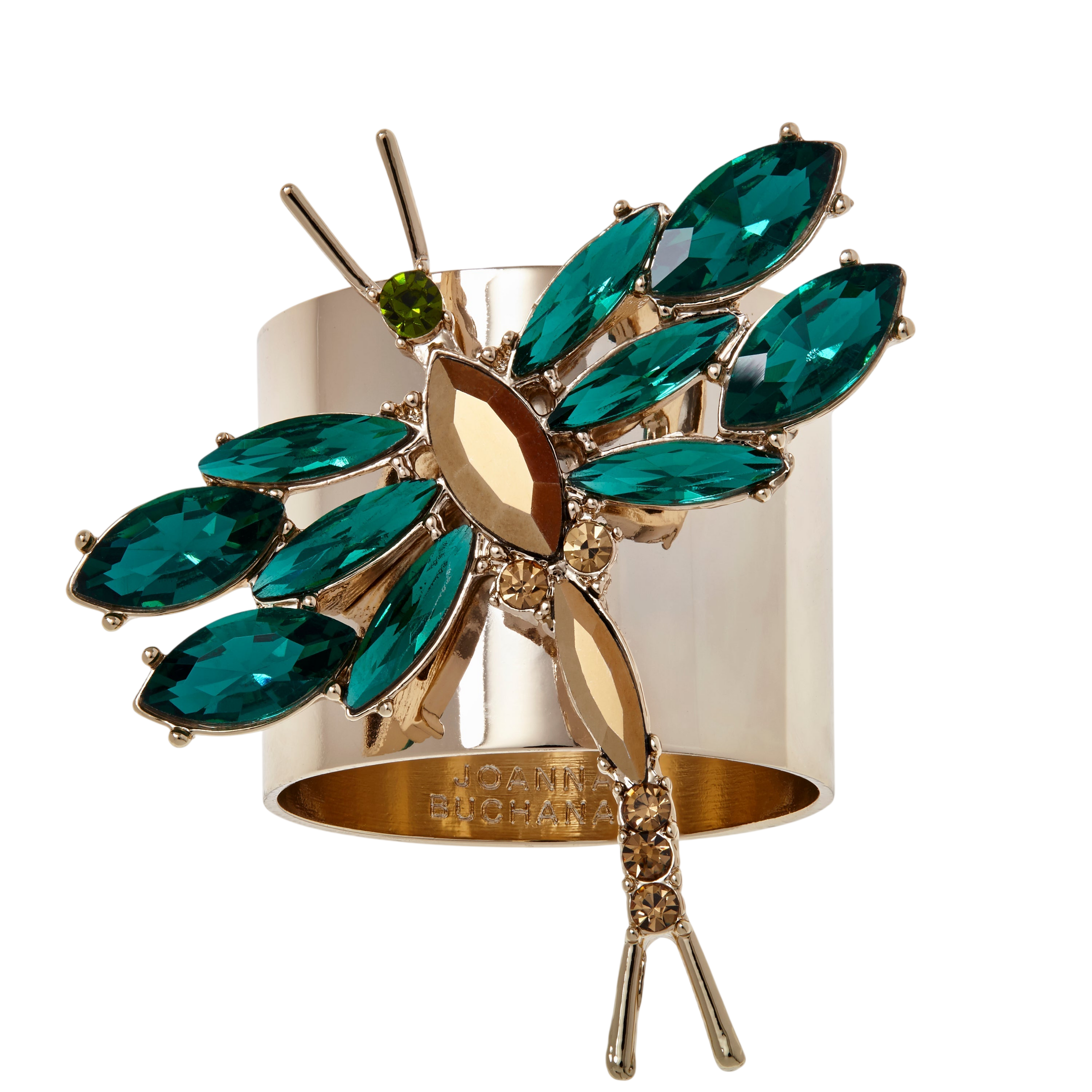 Dragonfly Napkin Rings - Emerald (Set of 2)