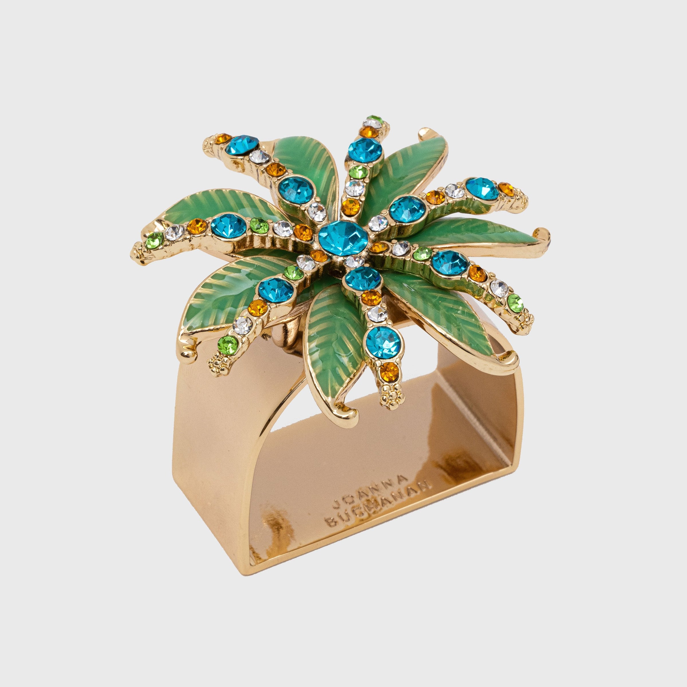 Deco Palm Napkin Rings - Green (Set of 4)