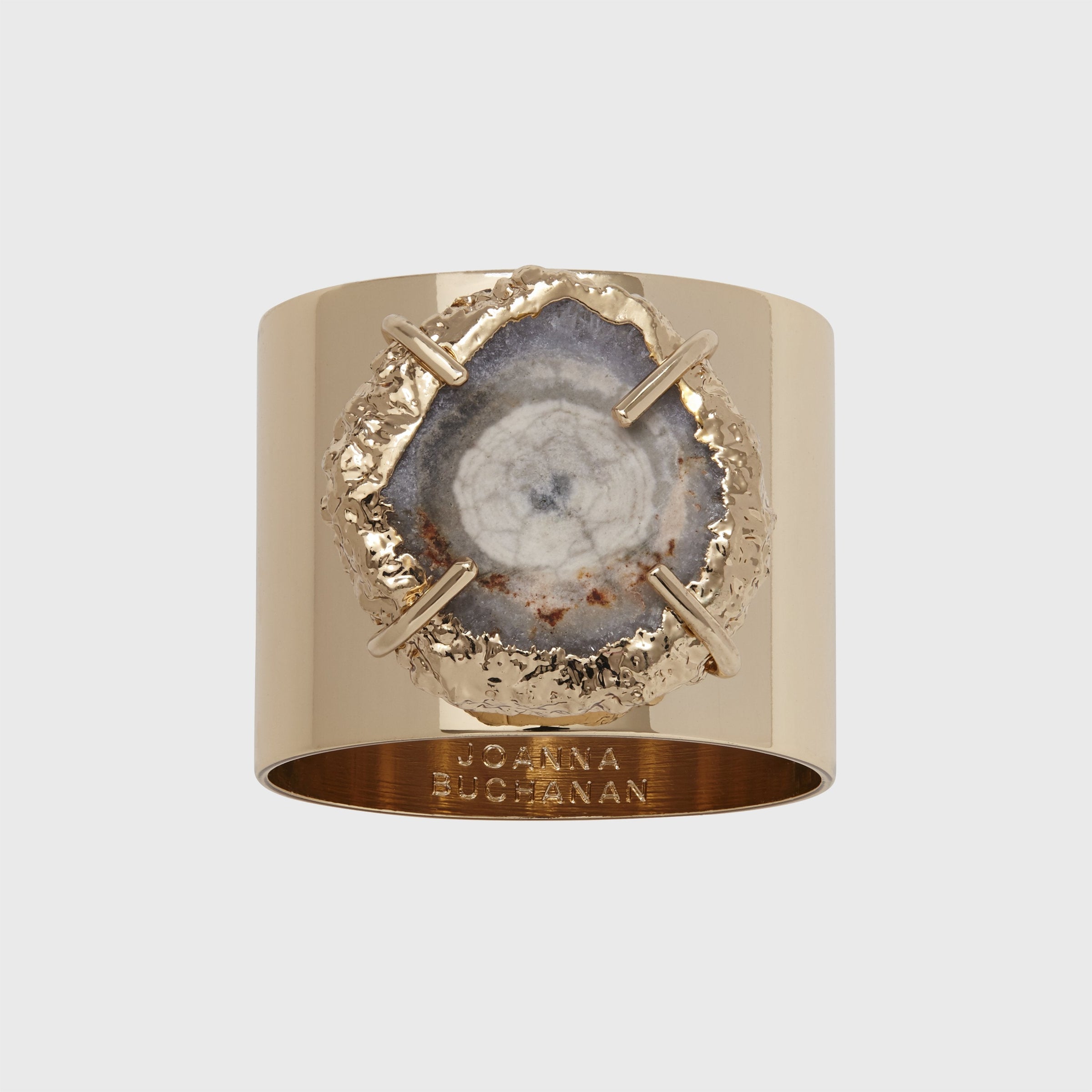 Crystal Quartz Napkin Rings - Grey (Set of 2)