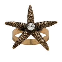 Starfish Skinny Napkin Rings - Bronze (Set of 4)