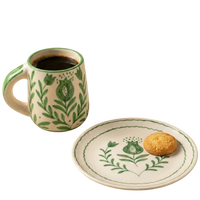 Anaar Ceramic Breakfast Set - Coffee Cup & Side Plate