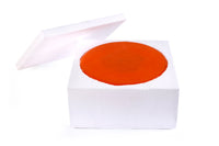 Hand-Poured Scallop Resin Cake Stand - Orange