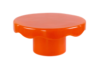 Hand-Poured Scallop Resin Cake Stand - Orange