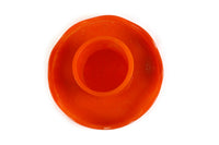 Hand-Poured Scallop Resin Cake Stand - Orange
