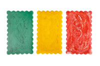 Hand-Poured Resin Scallop Rectangle Cheese Board - Mustard