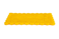 Hand-Poured Resin Scallop Rectangle Cheese Board - Mustard