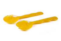 Hand-Poured Resin Salad Server Set - Mustard