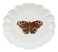 Astier de Villatte Burgundy Butterfly Plate