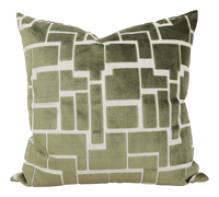 Labyrinth Olive Pillow
