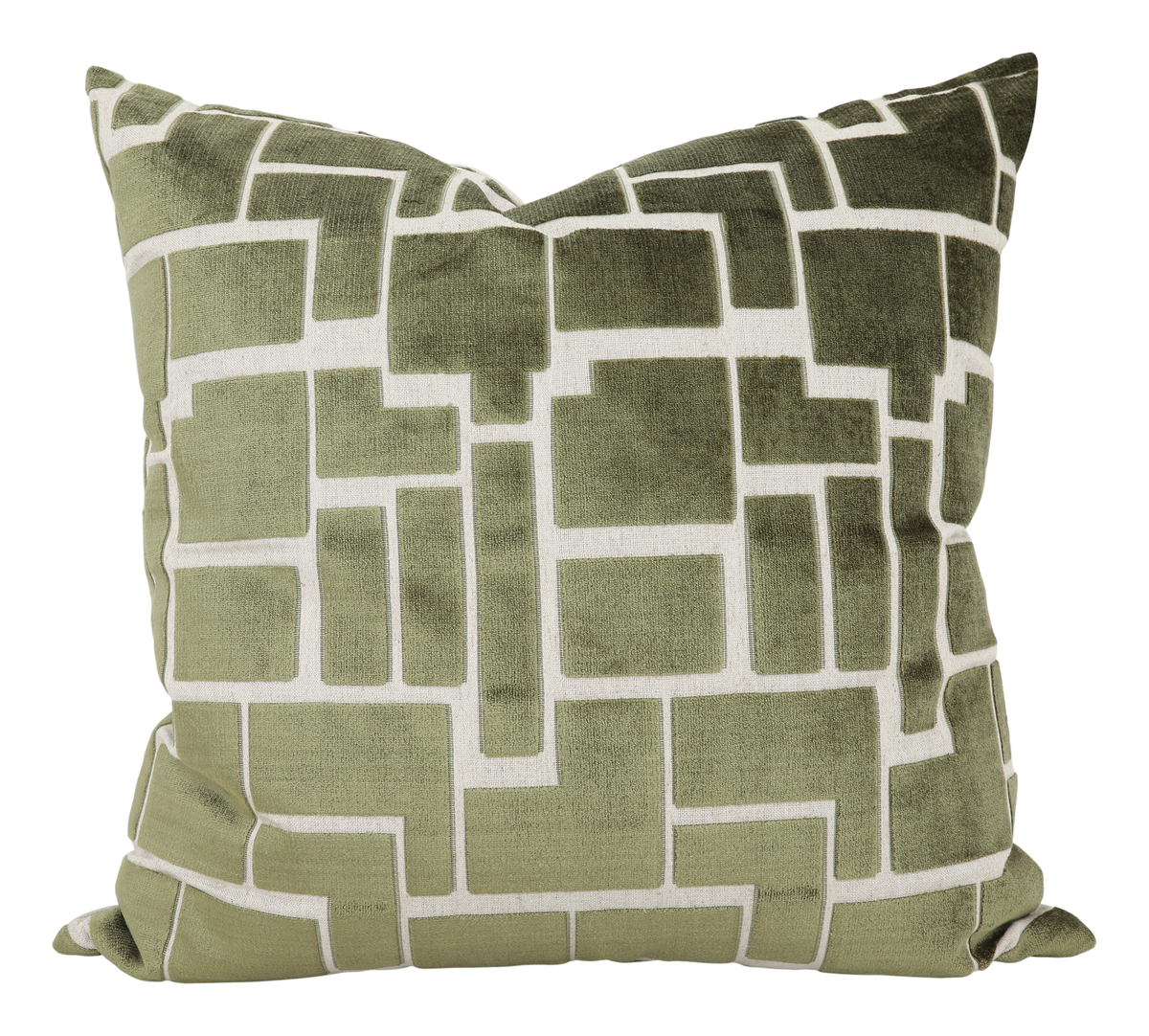 Labyrinth Olive Pillow