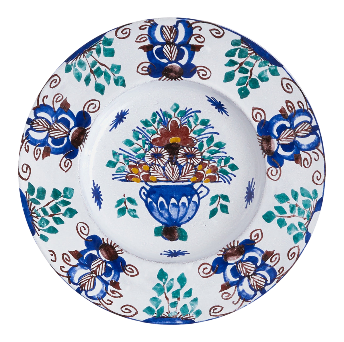 Astier de Villatte Dutch Peacock Salad Plate
