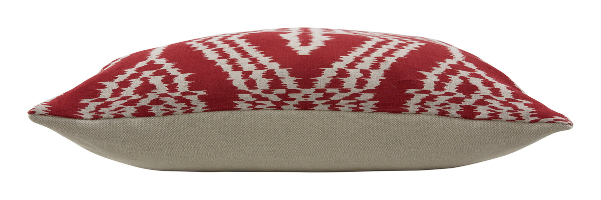 Schumacher Asaka Ikat Red Pillows