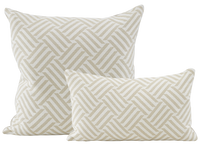 Schumacher Cross Hatch Natural Pillows