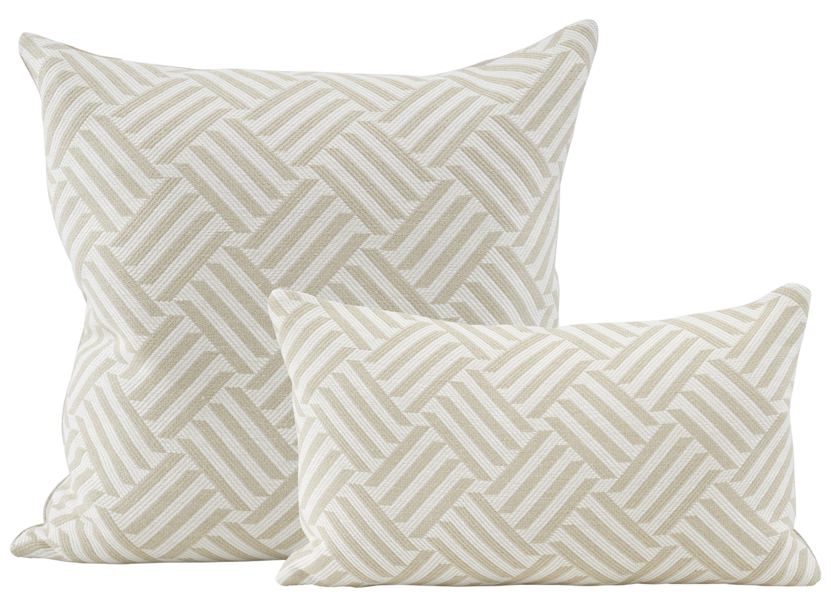 Schumacher Cross Hatch Natural Pillows