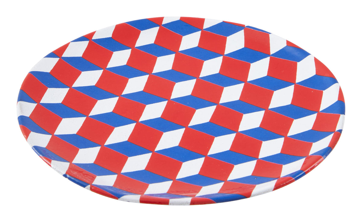 Astier de Villatte Tricolore Cubes Plate