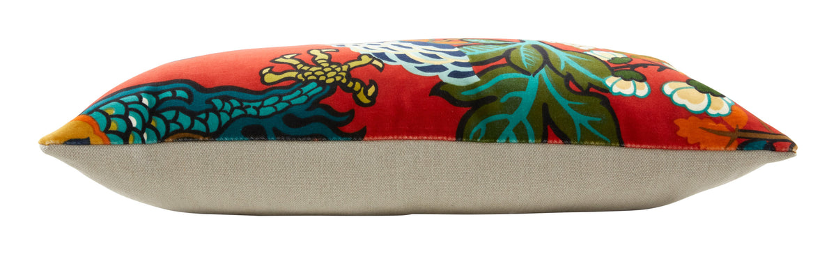 Schumacher Chiang Dragon Red Pillows