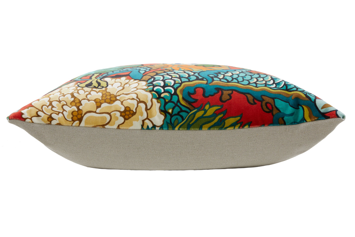 Schumacher Chiang Dragon Red Pillows