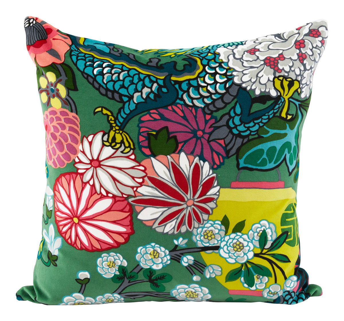 Schumacher Chiang Dragon Jade Pillows