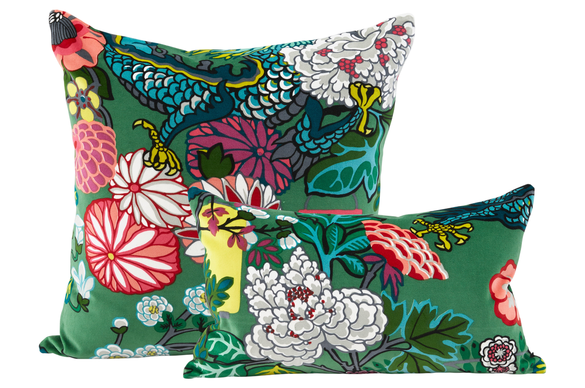 Schumacher Chiang Dragon Jade Pillows