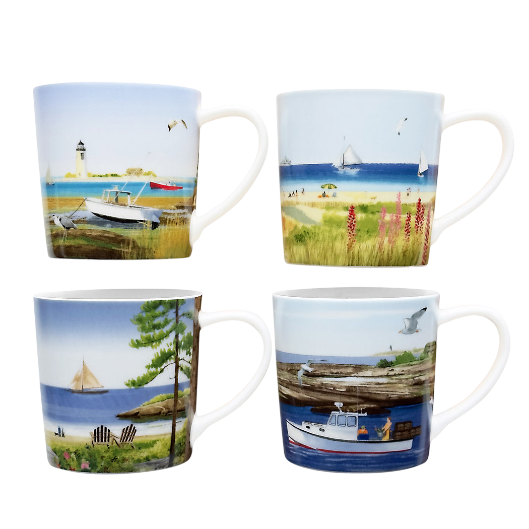 Caskata X Felix Doolittle By the Sea Mugs, Set of 4